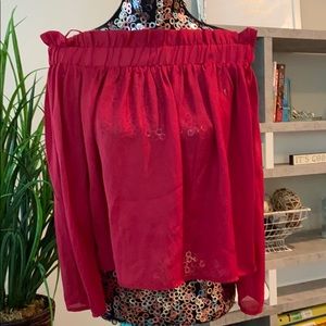 Red long sleeve shirt